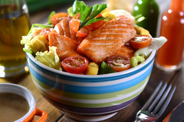 Grilled salmon