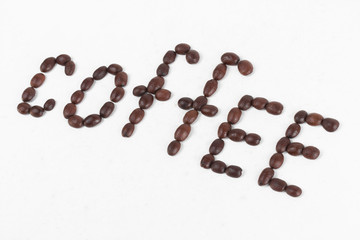 coffee on the white background