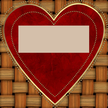 Fototapeta Heart with frames for inscriptions