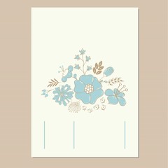 Floral wedding invitation card. Vector illustration