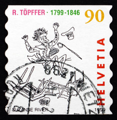 Postage stamp Switzerland 1999 Comic Book, by Rodolphe Topffer