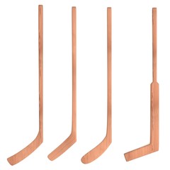 realistic 3d render of hockeysticks