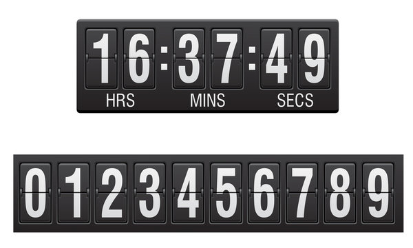 scoreboard countdown timer vector illustration