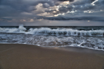 sunset over the sea