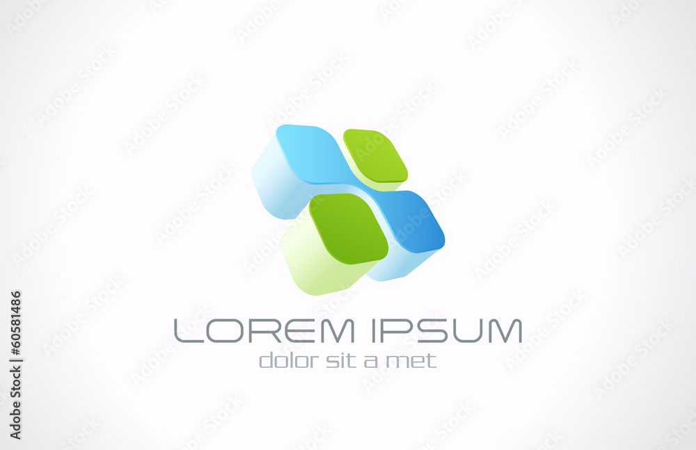 Poster Logo Molecule Technology DNA abstract vector design