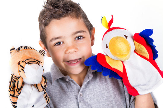 Marionetta da mano di peluche