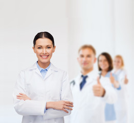 Fototapeta premium smiling female doctor