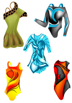 set of leotards