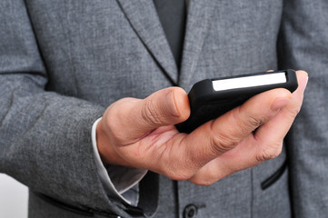 businessman using a smartphone