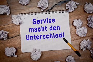 Service macht den Unterschied