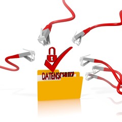 datenschutz(english data protection) file folder security attack