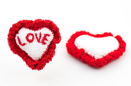 Two handmade hearts
