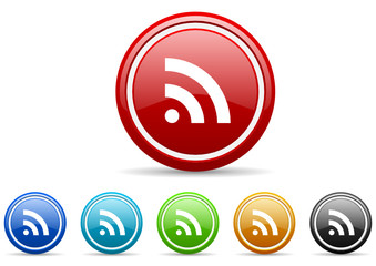 rss icon vector set