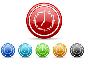 time icon vector set