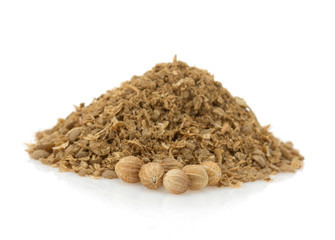 coriander on white background