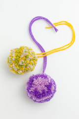 Pom poms, fluffy, decorative ball made from wool