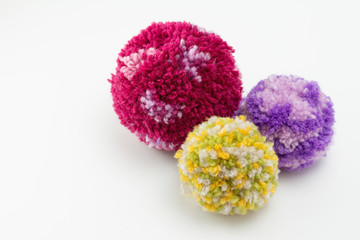 Pom poms, fluffy, decorative ball made from wool