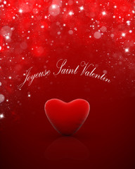 Fototapeta na wymiar Heart Valentine day's - Coeur de saint valentin carte étoile
