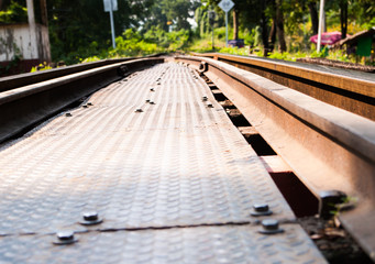 The rails are made of steel