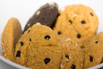 Chocolate chips cookies on a plate