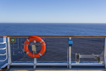Life buoy on a cruise ship