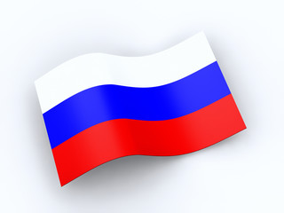 Russian Federation flag  with clipping path
