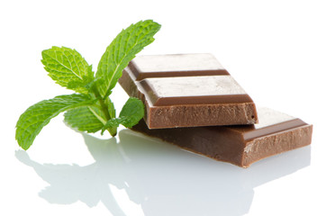 Closeup detail of chocolate parts