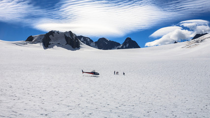 Franz Josef Glacier from top view, New zealand