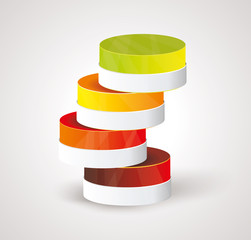 Abstract Minimal Ifographic Design on cylinder style.