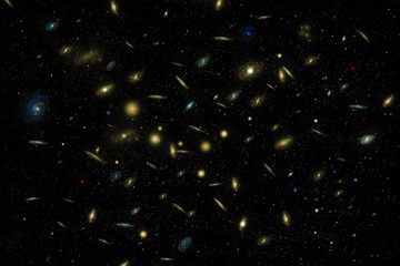 Cluster of galaxies in deep space