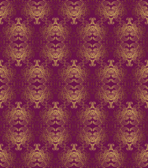 Luxurious golden seamless pattern