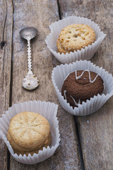 baked biscuits for tea in different flavors