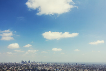 Obraz premium Los Angeles landscape and blue sky