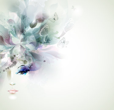 Beautiful fashion women face