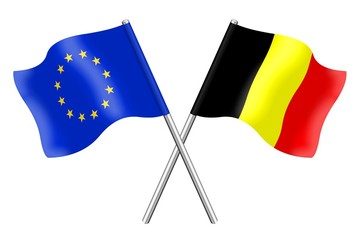 Vlaggen: Europa en België
