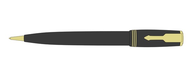 cartoon image of luxury pen