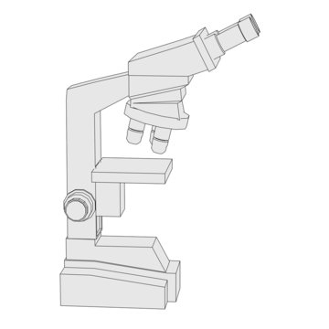 cartoon image of microscope tool