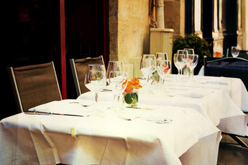 old-fashioned Cafe terrace