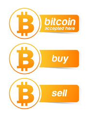 Bitcoin sticker banner set