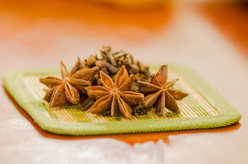Anise star on a kitchen
