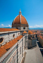 Fototapeta premium View of the Cathedral Santa Maria del Fiore in Florence, Italy
