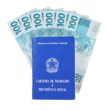 Brazilian document work and social security, six hundred reais