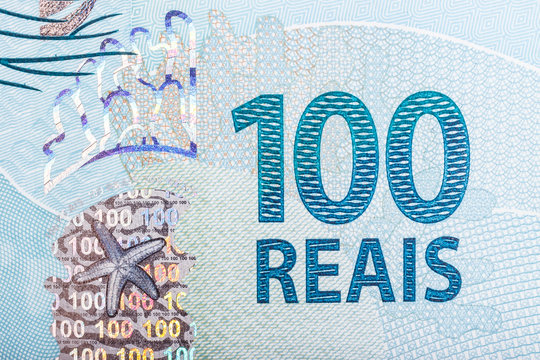 Detail of 100 (hundred) reais bill