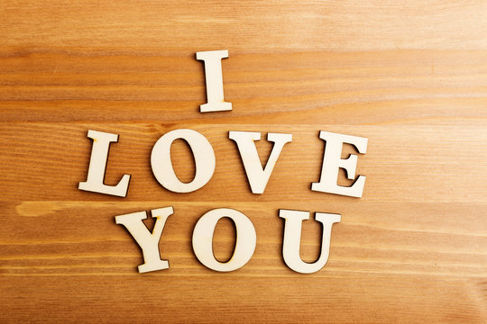 I Love You wooden letters