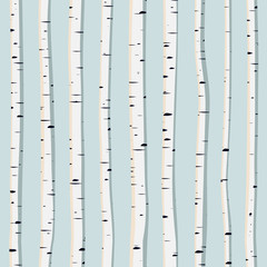 Vector seamless background of trunks birches.