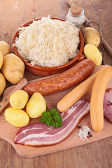 sauerkraut and ingredients