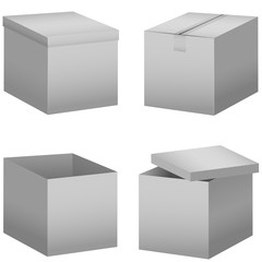 Cardboard boxes isolated on white