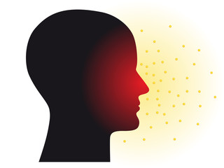 Abstrakte Darstellung Pollenallergie / Heuschnupfen