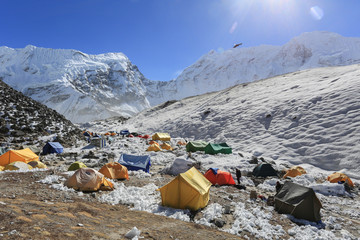 island peak basecamp from everest trek nepal