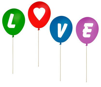 Love party balloons